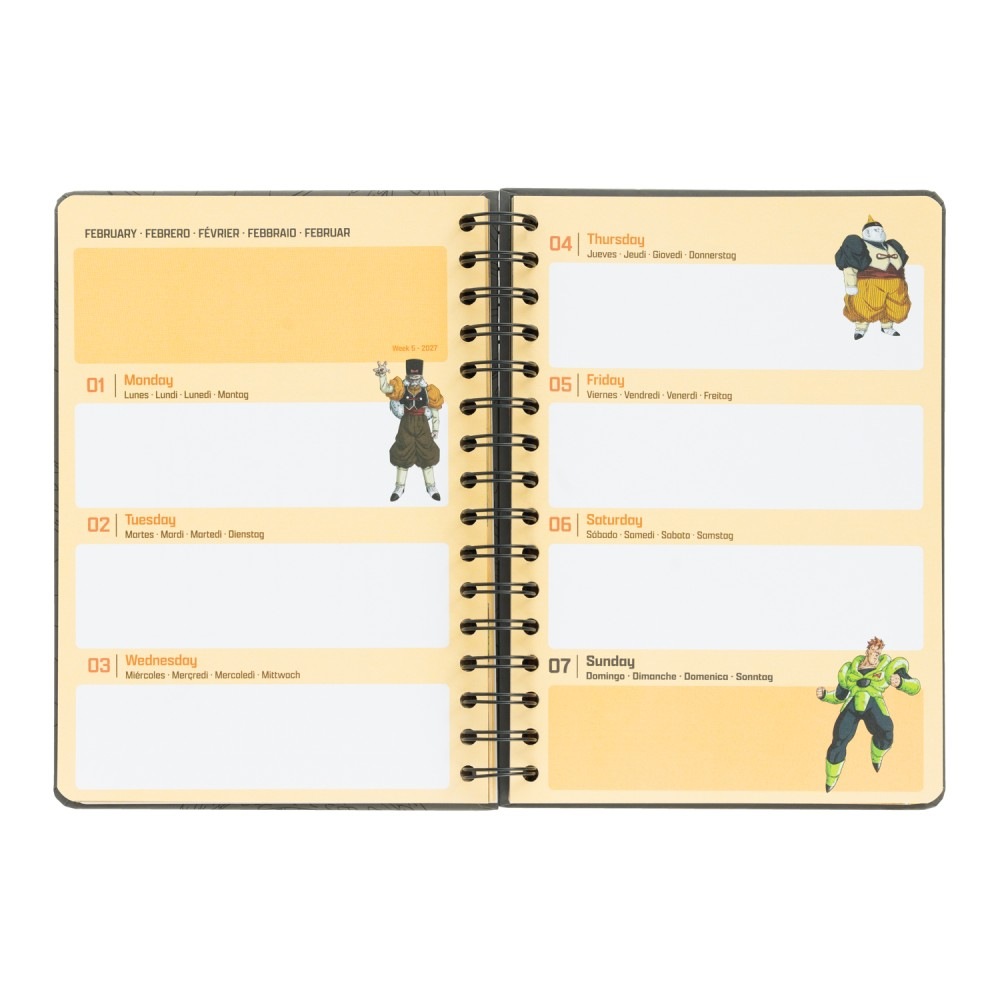 Grupo Erik Dragon Ball - 2026/2027 Week To View A5 12 Months Academic Schulplaner - Mehrfarben